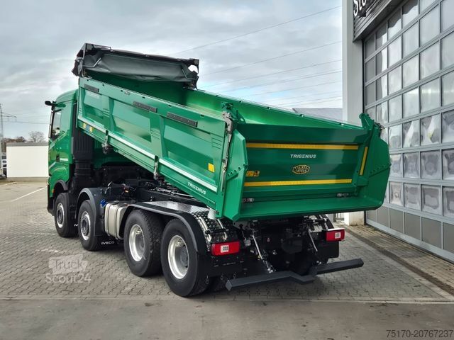 Camion ribaltabile trilaterale IVECO AS360X50Z/P HR ON+ 8x4 Meiller AHK Intarder Cam