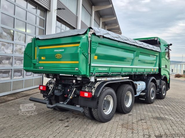 Camion ribaltabile trilaterale IVECO AS360X50Z/P HR ON+ 8x4 Meiller AHK Intarder Cam