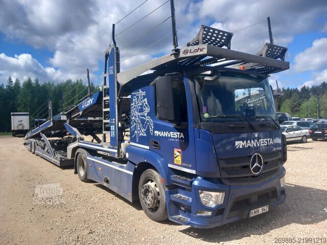 Automobilių pervežimo sunkvežimis Mercedes-Benz ACTROS 1843 Car carrier + Lohr WXS