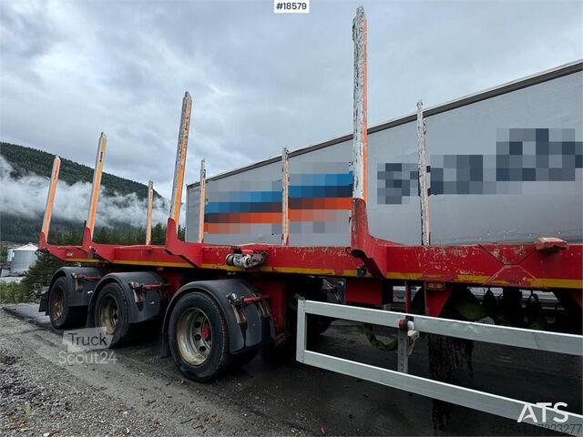 Huttner Timber trailer w/ 17 t/m Epsilon crane and extensi Huttner Timber trailer w/ 17 t/m Epsilon crane and extensi
