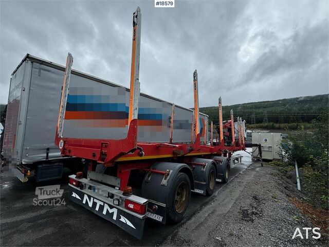 Huttner Tømmerhenger m/ 17 t/m Epsilon kran og ekstensi Huttner Timber trailer w/ 17 t/m Epsilon crane and extensi