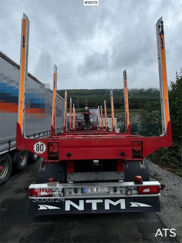 Huttner Tømmerhenger m/ 17 t/m Epsilon kran og ekstensi Huttner Timber trailer w/ 17 t/m Epsilon crane and extensi