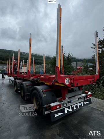 Huttner Tømmerhenger m/ 17 t/m Epsilon kran og ekstensi Huttner Timber trailer w/ 17 t/m Epsilon crane and extensi