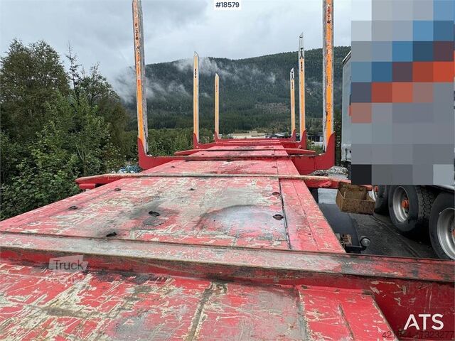 Huttner Timber trailer w/ 17 t/m Epsilon crane and extensi Huttner Timber trailer w/ 17 t/m Epsilon crane and extensi