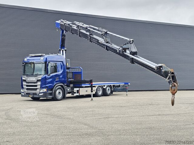 Piattaforma di carico Scania G500 6x2 / FASSI 45 t/m  CRANE / KRAN / GRUA