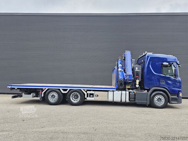 Piattaforma di carico Scania G500 6x2 / FASSI 45 t/m  CRANE / KRAN / GRUA