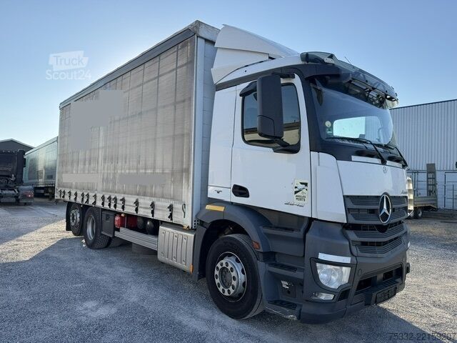 Camion cu platformă și prelată Mercedes-Benz Antos 2542-6x2 Lenk Klima 7,2m Plane AHK