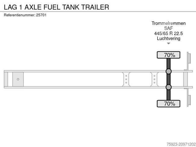 Camion-citerne LAG 1 AXLE FUEL TANK TRAILER