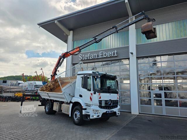 Damperli kamyon Mercedes-Benz Arocs 1835 KK Heckkran Atlas 126.3E-A3L Funk