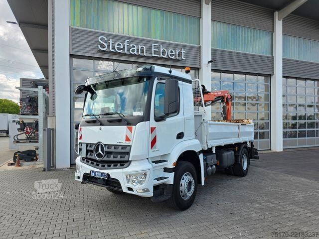Damperli kamyon Mercedes-Benz Arocs 1835 KK Heckkran Atlas 126.3E-A3L Funk