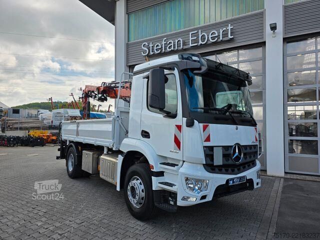 Damperli kamyon Mercedes-Benz Arocs 1835 KK Heckkran Atlas 126.3E-A3L Funk
