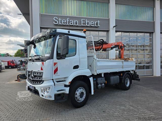 Damperli kamyon Mercedes-Benz Arocs 1835 KK Heckkran Atlas 126.3E-A3L Funk