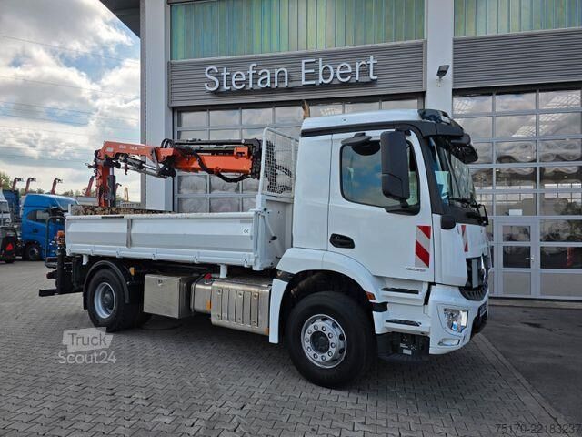 Damperli kamyon Mercedes-Benz Arocs 1835 KK Heckkran Atlas 126.3E-A3L Funk