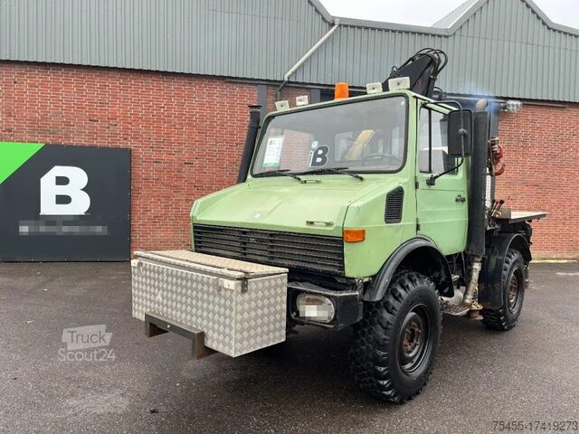 Laadplatform Mercedes-Benz UNIMOG 424/U1000 - HIAB 550 - 4x4 - 6 cilinder ...