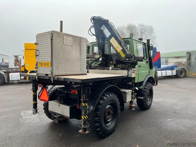 Laadplatform Mercedes-Benz UNIMOG 424/U1000 - HIAB 550 - 4x4 - 6 cilinder ...