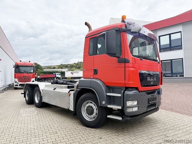 Haakarm vrachtwagen MAN TGS 26.480 6x4H-4 BL TGS 26.480 6x4H-4 BL, Multilift Abroller HydroDrive, Lenk-/Liftachse, Wechselfahrzeug