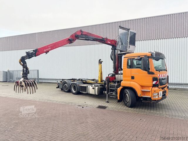 Camion benne à bras amovible MAN TGS 26.440 6x2-4 BL TGS 26.440 6x2-4 BL, Kran, Lenk-/Liftachse, Krankabine, Epsilon Q150Z96