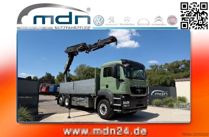 Вантажівка з відкритою платформою MAN TGS 26.440 6x2 KRAN 28m +JIB+SEILWINDE+5/6 Steue