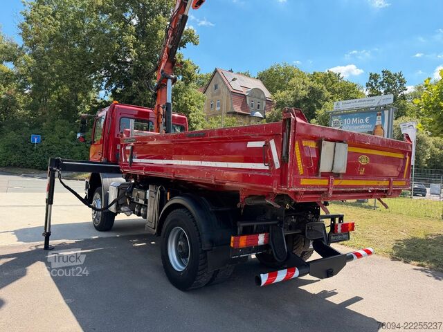Kuorma-autoon asennettu nosturi MERCEDES-BENZ Axor 1833 4x4 Kipper Kran 17m FUNK AHK