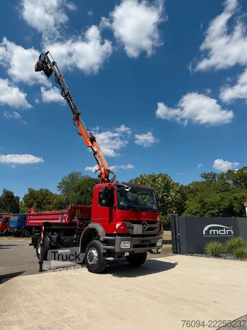 Kuorma-autoon asennettu nosturi MERCEDES-BENZ Axor 1833 4x4 Kipper Kran 17m FUNK AHK