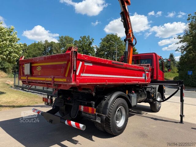 Kuorma-autoon asennettu nosturi MERCEDES-BENZ Axor 1833 4x4 Kipper Kran 17m FUNK AHK