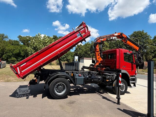 Kuorma-autoon asennettu nosturi MERCEDES-BENZ Axor 1833 4x4 Kipper Kran 17m FUNK AHK