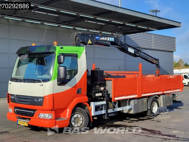 Ribaltabile con gru DAF LF45.210 LF 4X2 MKG HLK 66 Crane Kran 5m3 tippe...