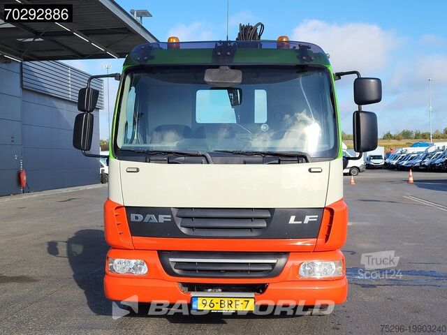 Ribaltabile con gru DAF LF45.210 LF 4X2 MKG HLK 66 Crane Kran 5m3 tippe...