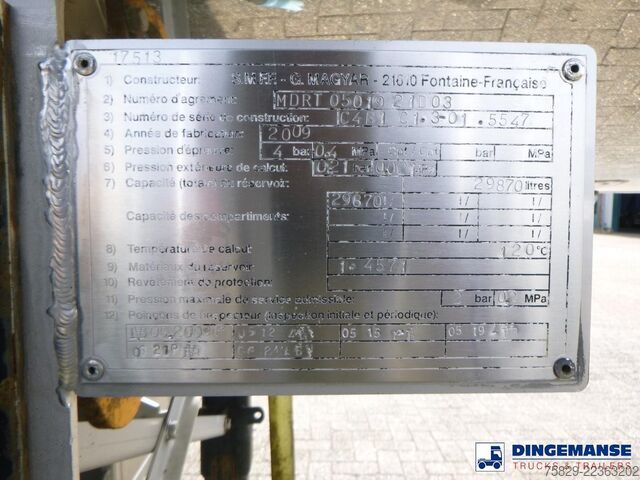 Tank Magyar Chemical tank inox L4BH 30 m3 / 1 comp