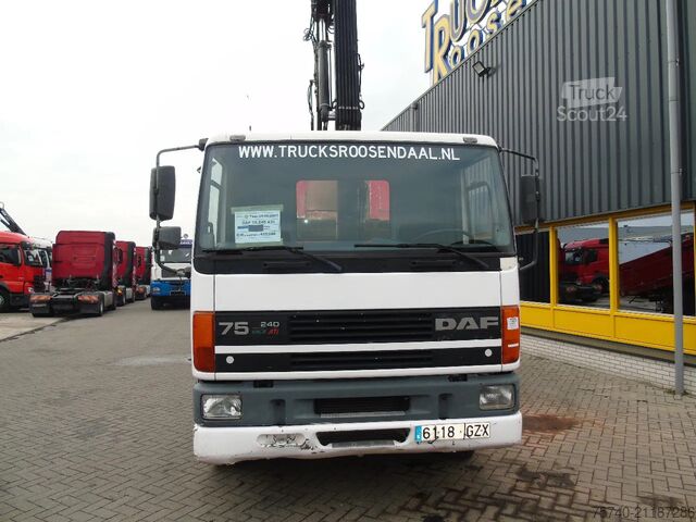 Kranwagen DAF CF 75.240 ATI + EURO 2 + HIAB 090 + 3SIDE TIPPER
