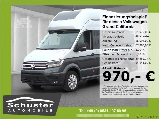 Obytné vozidlo VW Grand California 600*4Mot UPE:111500€ AHK Küche