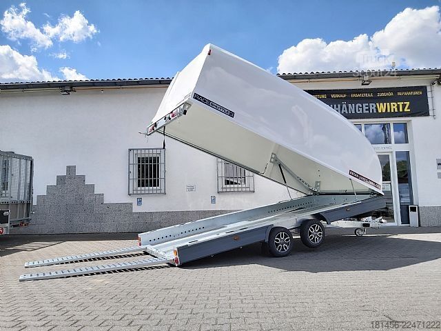 Autotransporter Anhänger Brian James Trailers Race Shuttle 3 blackline Alufelgen 470x195 100kmH