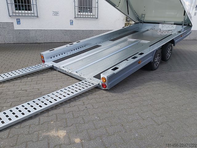 Autotransporter Anhänger Brian James Trailers Race Shuttle 3 blackline Alufelgen 470x195 100kmH