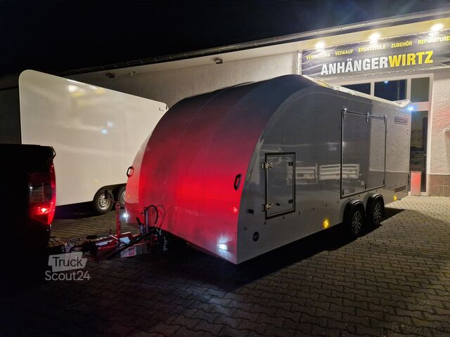 Prikolica za prevoz automobila Brian James Race Transporter 384-0060 550cm ankippbar weiß verfügbar