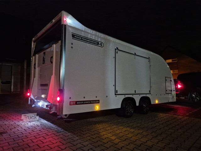Prikolica za prevoz automobila Brian James Race Transporter 384-0060 550cm ankippbar weiß verfügbar