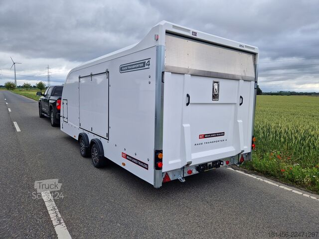 Prikolica za prevoz automobila Brian James Race Transporter 384-0060 550cm ankippbar weiß verfügbar