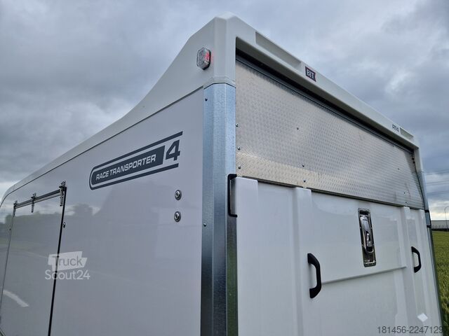 Prikolica za prevoz automobila Brian James Race Transporter 384-0060 550cm ankippbar weiß verfügbar