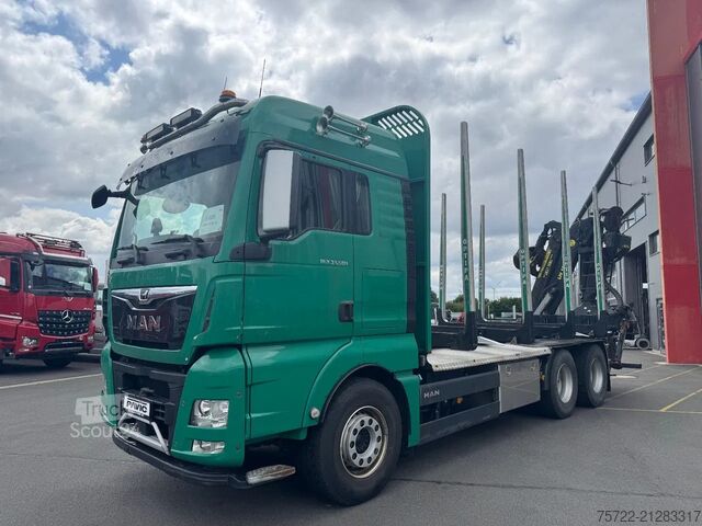 Transporteur de bois MAN TGX 33.580 33.580 6x4 BL Kurzholz mit TajfunLIV...
