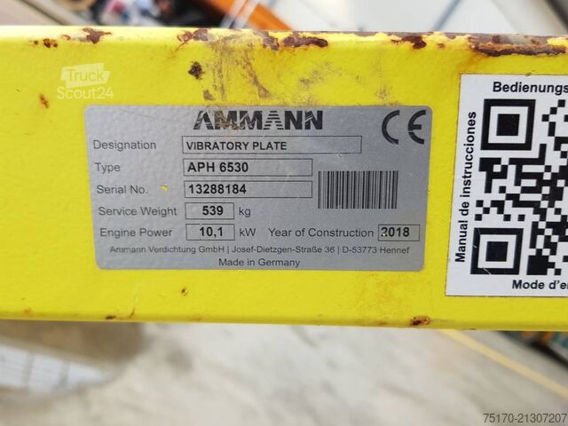 Compacteur Ammann APH 6530 Rüttelplatte / 539kg / 2018 / Diesel