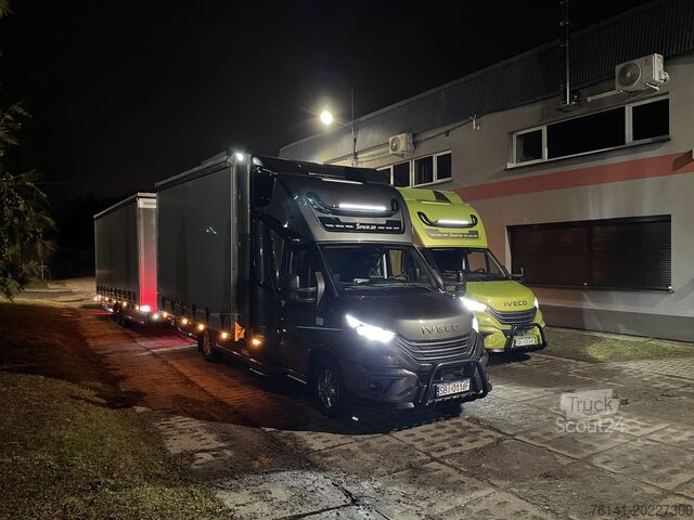 Transporter met dieplader & dekzeil Iveco Daily 35S18 A8