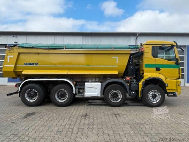 Kipper LKW MAN TGS 32.470 8x4 Muldenkipper Schmitz elekt. Plane