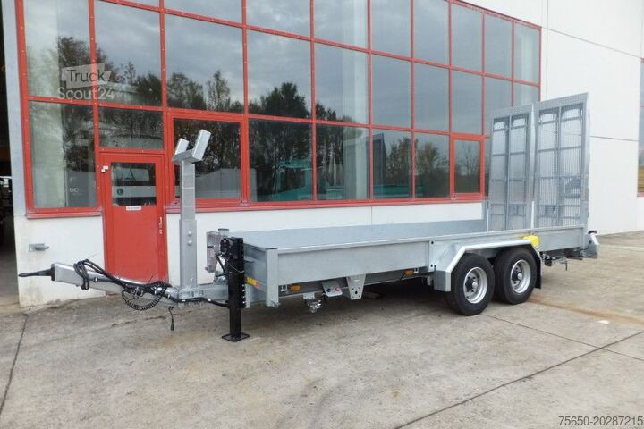 Tieflader Anhänger Möslein TT 11-E6x2  Tieflader für Fräsen breiten Rampen, Neu