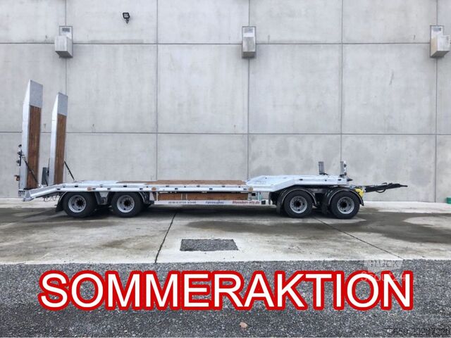 Tieflader Anhänger Möslein T 4 VB H1  neuer 4 Achs Tieflader hydraulischen Rampen