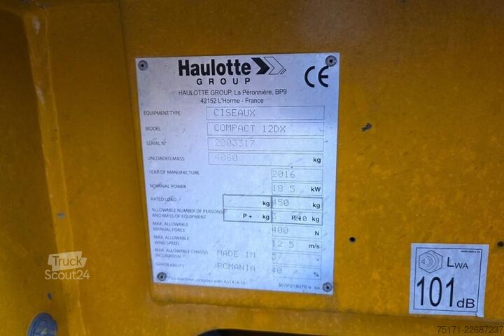 Schaarlift Haulotte Compact 12DX Diesel, 4x4 Drive, 12m Working Height
