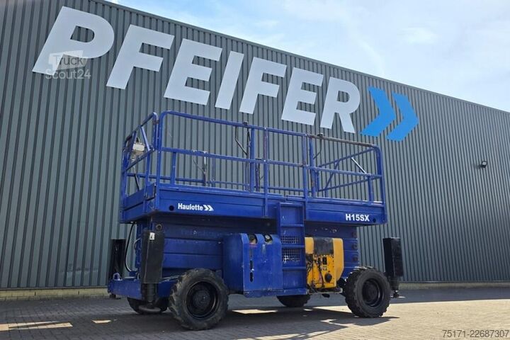 Schaarlift Haulotte H15SDX Diesel, 15m Working Height, 500kg Capacity,