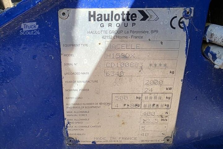 Schaarlift Haulotte H15SDX Diesel, 15m Working Height, 500kg Capacity,