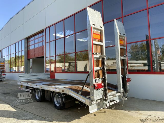 Žemagrindė platforma priekaba Möslein TT21- 7,2  21 t Tandemtieflader, Luftgefedert, NEU