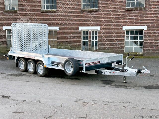  Brian James Trailers GENERAL PLANT 551-4018-35-3-12 | TRIDEM | SCHWERLASTRAMPE 400X180CM 3500KG BAUMASCHINENANHÄNGER | SCHWARZ