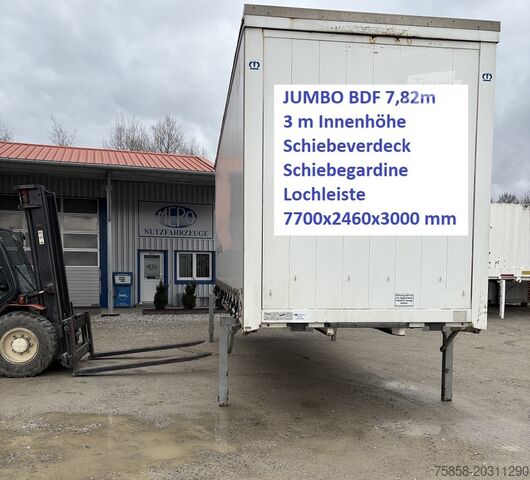 Csere karosszéria platformmal és ponyvával Krone Jumbo 7,82m Innenhöhe 3m Edschaverdeck