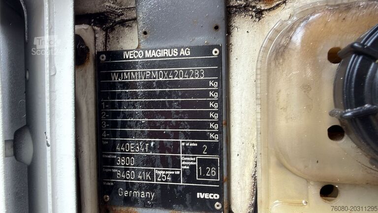 Ανατρεπόμενο φορτηγό Iveco Eurotech 190 E 34 (POMPE MANUELLE / BOITE MANUE...